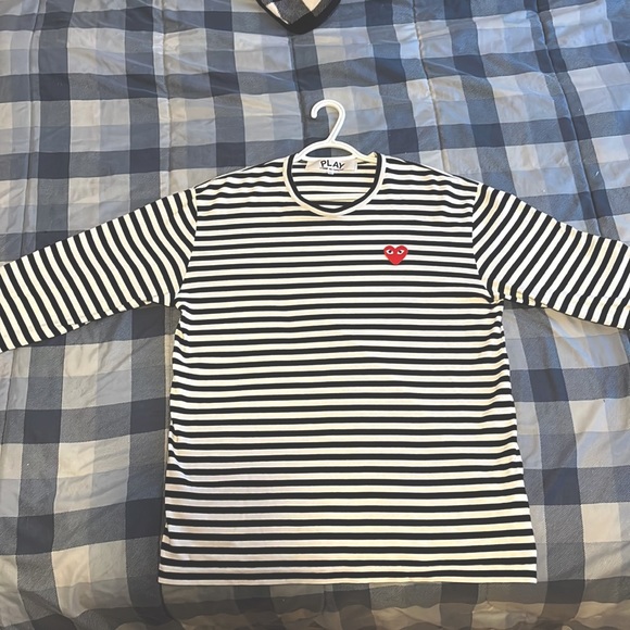 COMME DES GARCONS PLAY STRIPED SHIRT!! - Picture 1 of 4